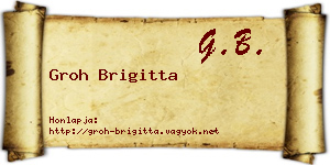 Groh Brigitta névjegykártya